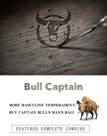 Portefeuille/Porte-cartes en cuir véritable BULLCAPTAIN-