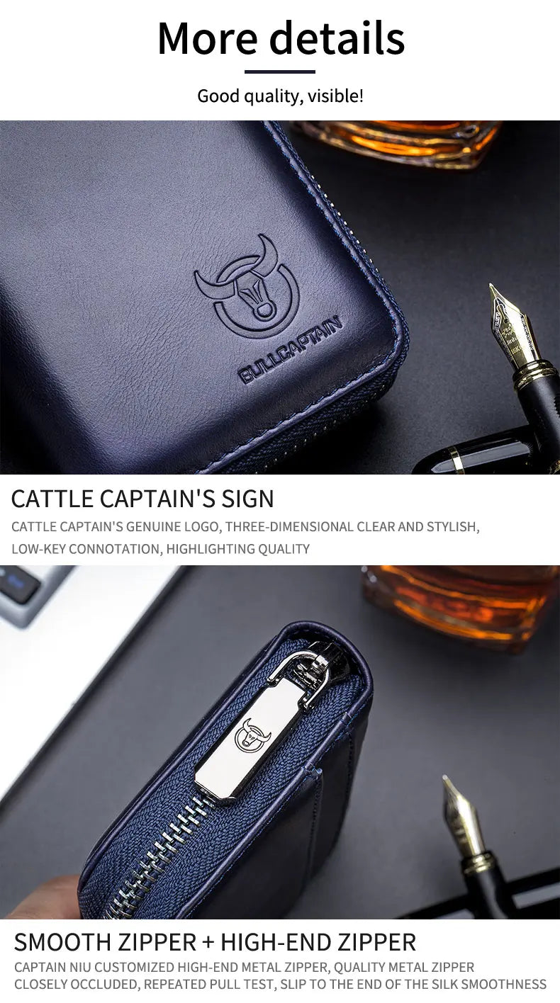 Portefeuille en cuir pour homme BULLCAPTAIN