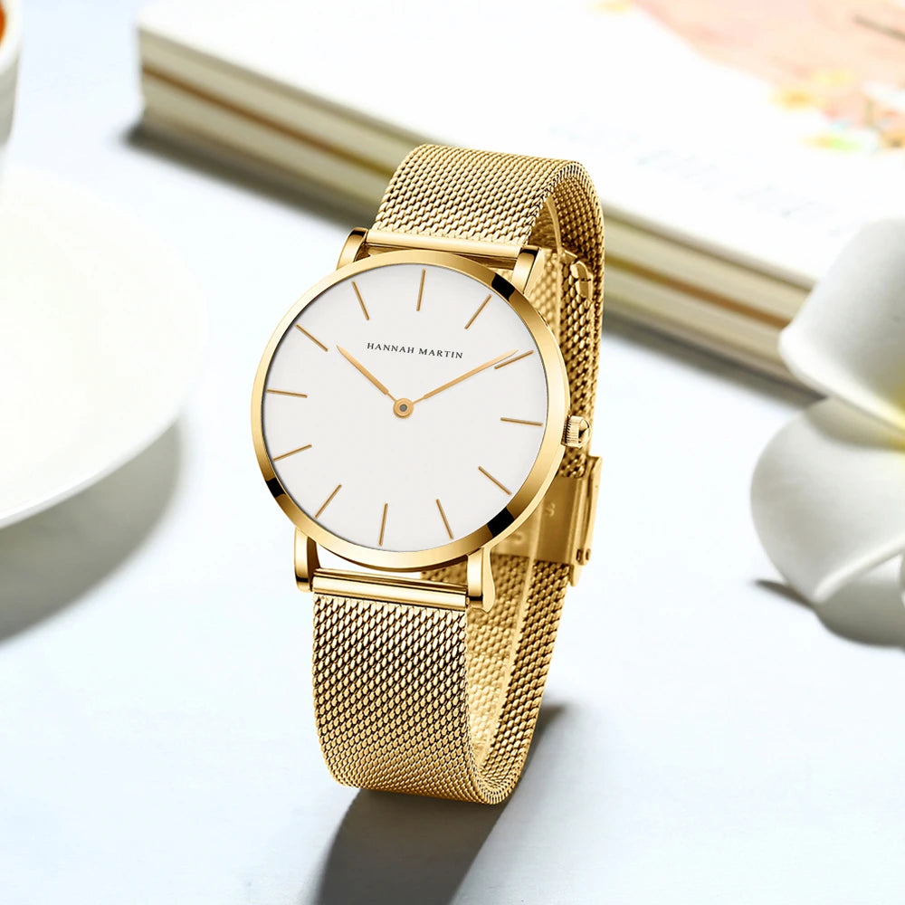 Montre-bracelet en acier inoxydable pour femme