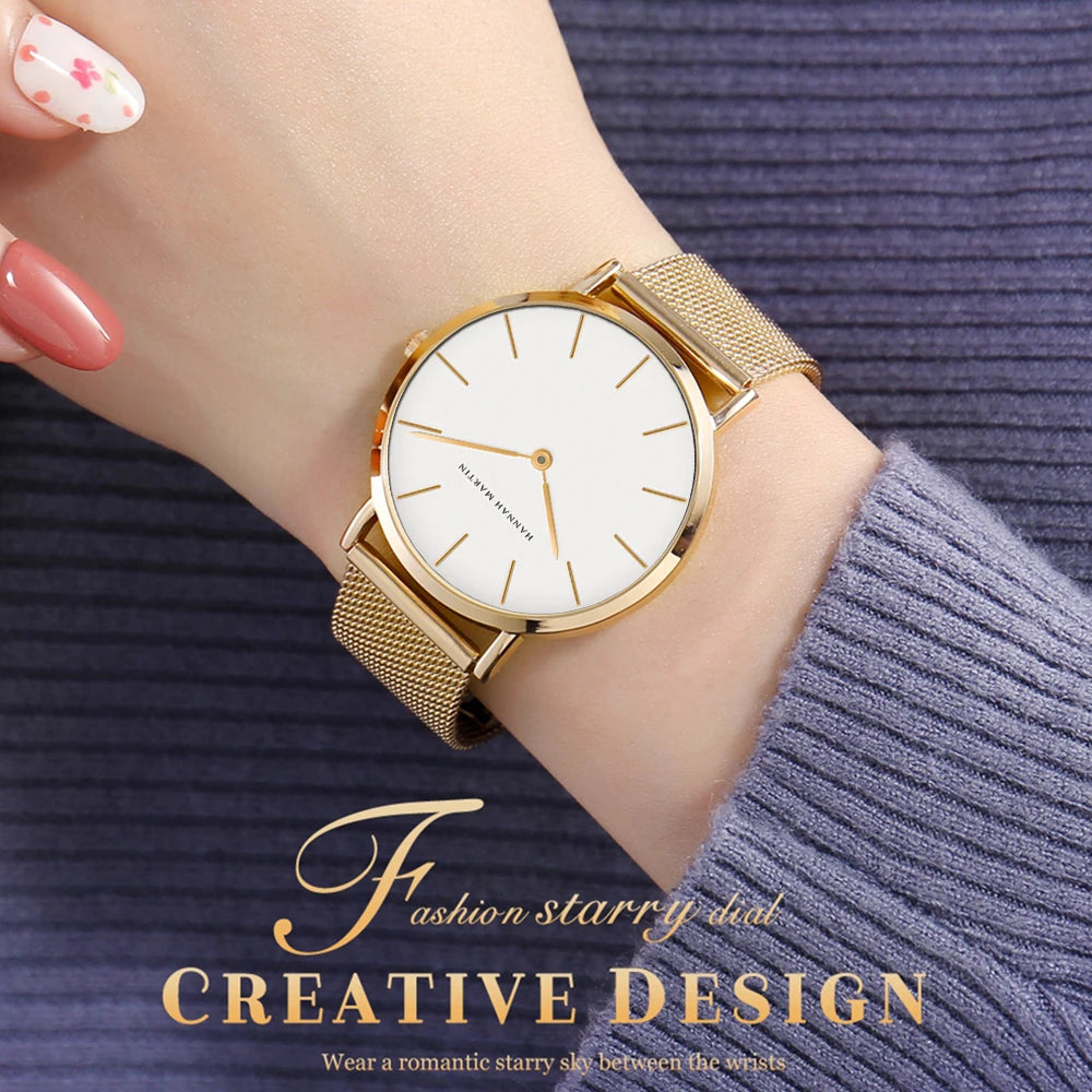 Montre-bracelet en acier inoxydable pour femme