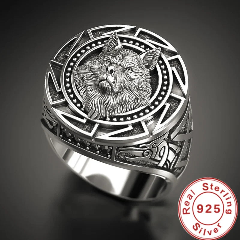 Bague en argent regardé 925 pour homme