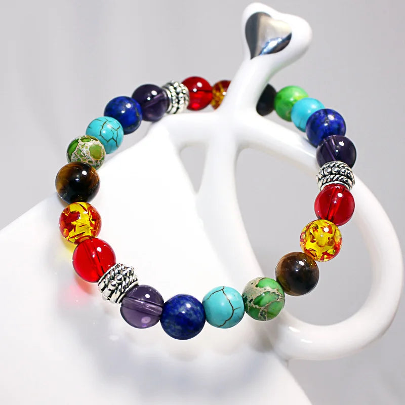 Bracelet en Perles de Guérison des 7 Chakras pour Homme et Femme