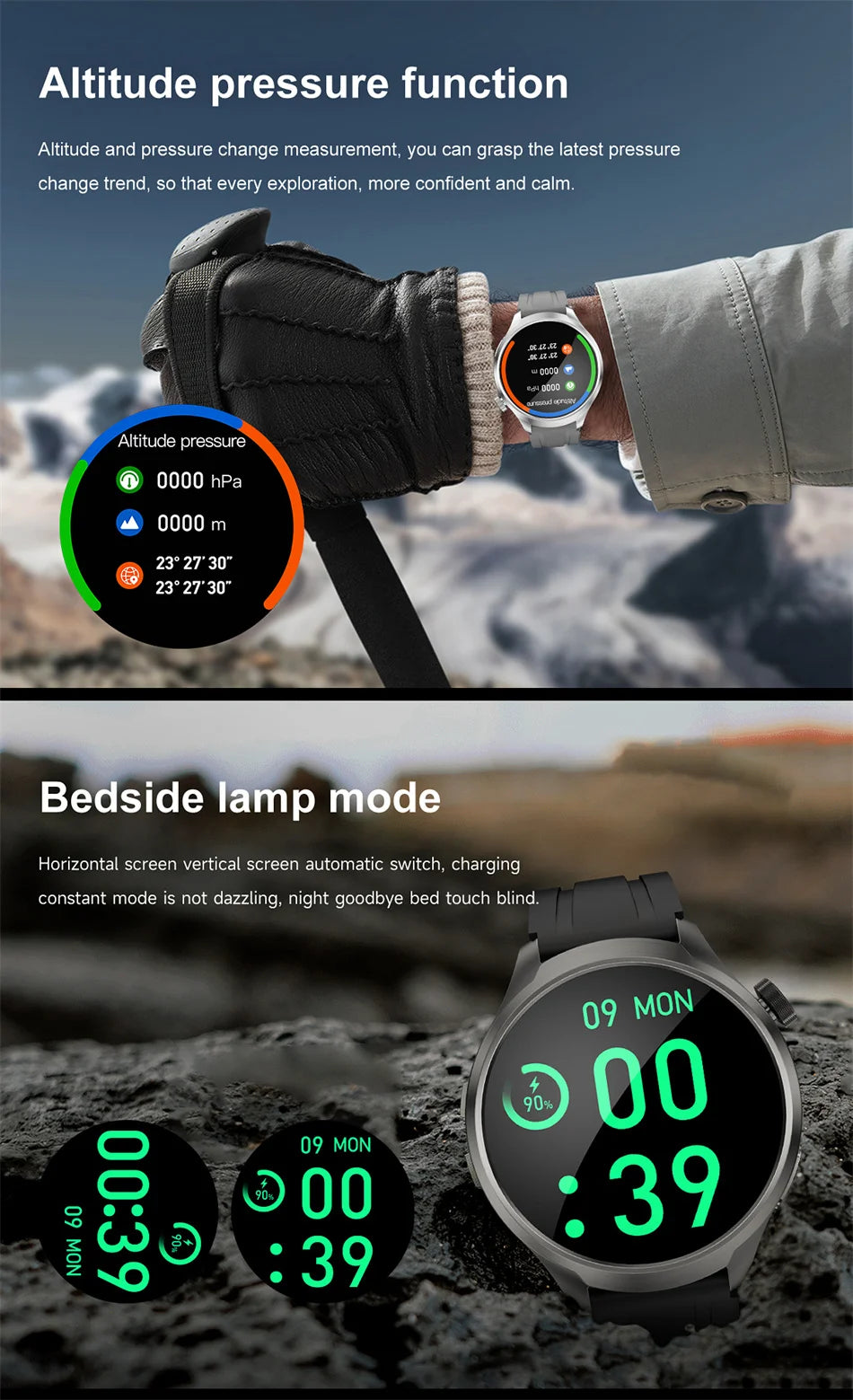 Montre intelligente de sport de plein air pour homme LA MONTRE TENDANCE