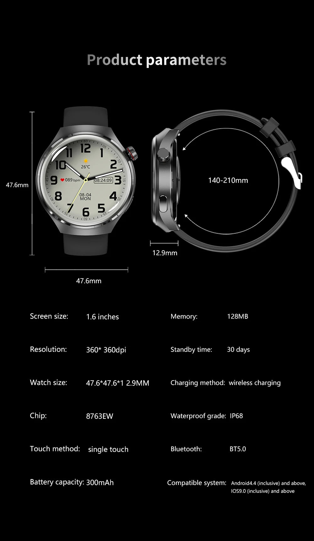 Montre intelligente GPS pour homme, Huawei Watch 4 Pro