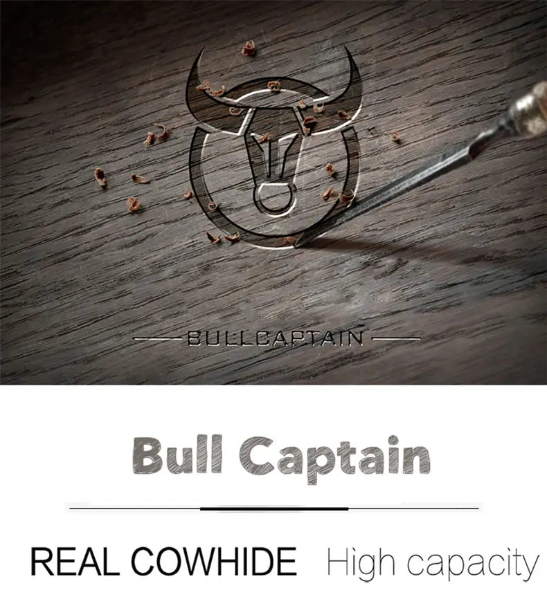 Portefeuille long avec blocage RFID pour homme, Bullcaptain