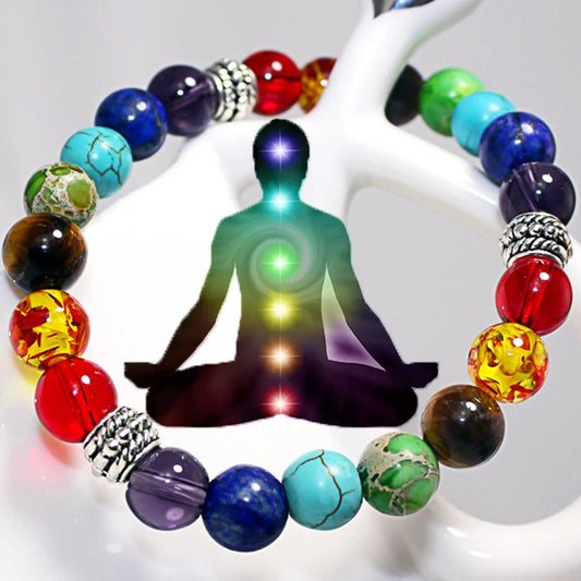 Bracelet en Perles de Guérison des 7 Chakras pour Homme et Femme