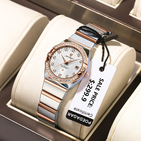 Montre-bracelet de luxe pour femme, POEDAGAR-