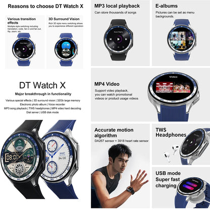 Montre intelligente étanche pour OPPO Watch X, mémoire 4G