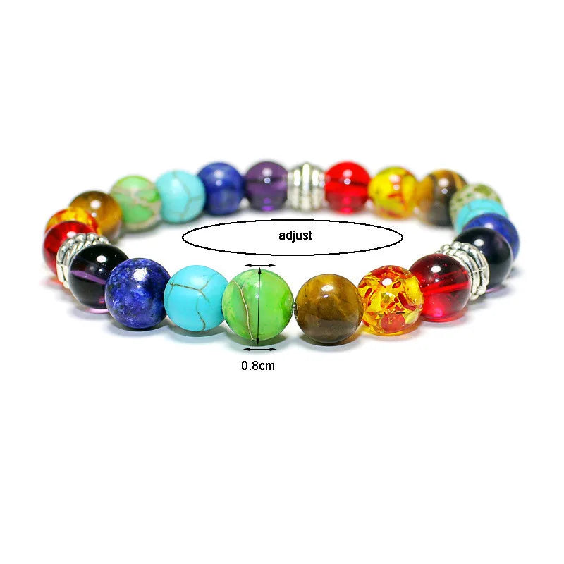 Bracelet en Perles de Guérison des 7 Chakras pour Homme et Femme