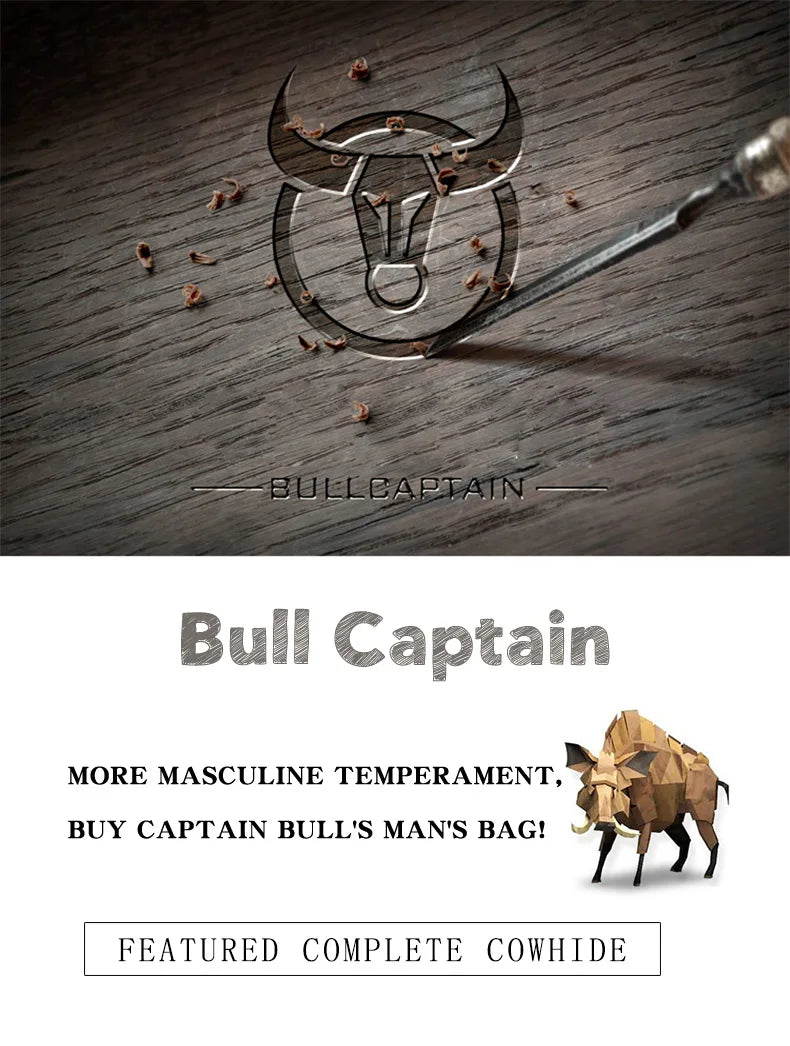 Sac banane en cuir pour homme, BULLCAPTAIN