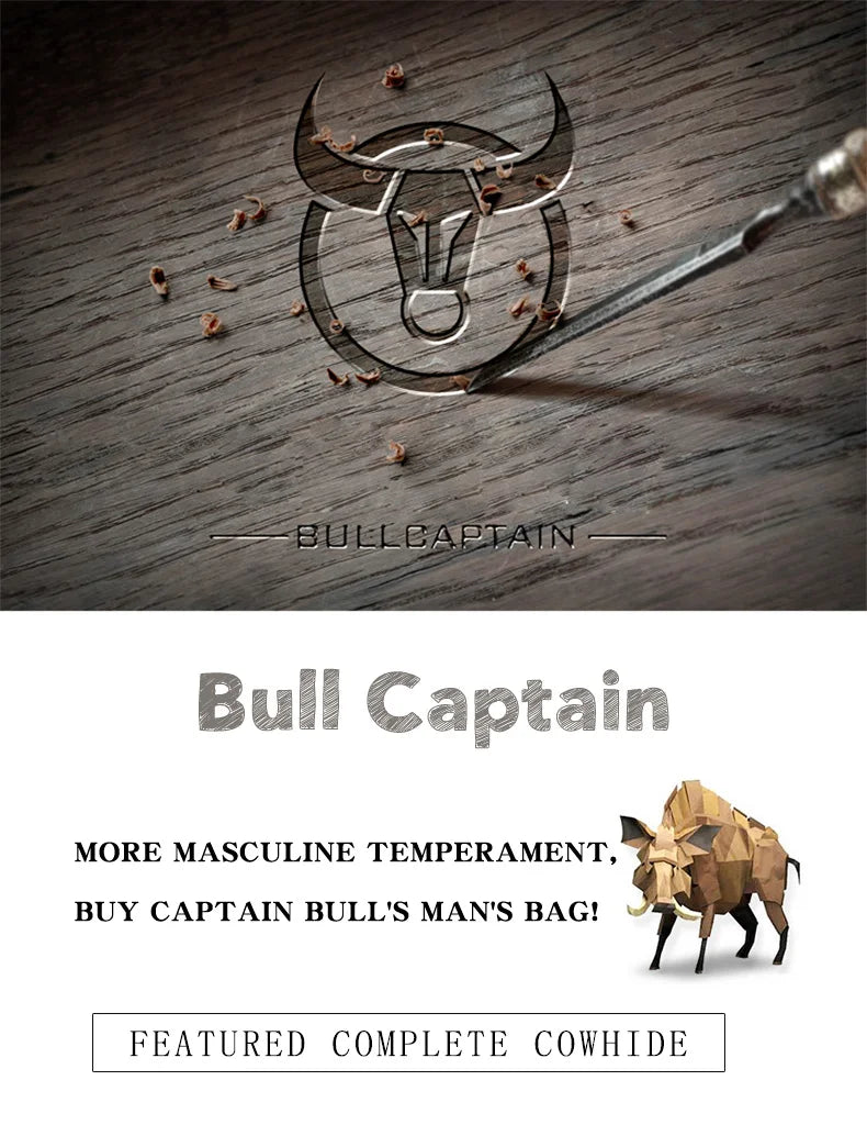 Sac pour ordinateur portable en cuir BULLCAPTAIN-