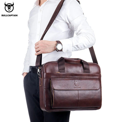 Sac en Cuir pour Ordinateur Portable, BULLCAPTAIN-