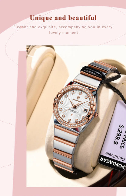 Montre-bracelet de luxe pour femme, POEDAGAR-