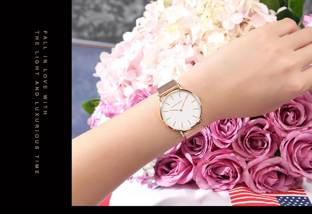 Montre-bracelet en acier inoxydable pour femme