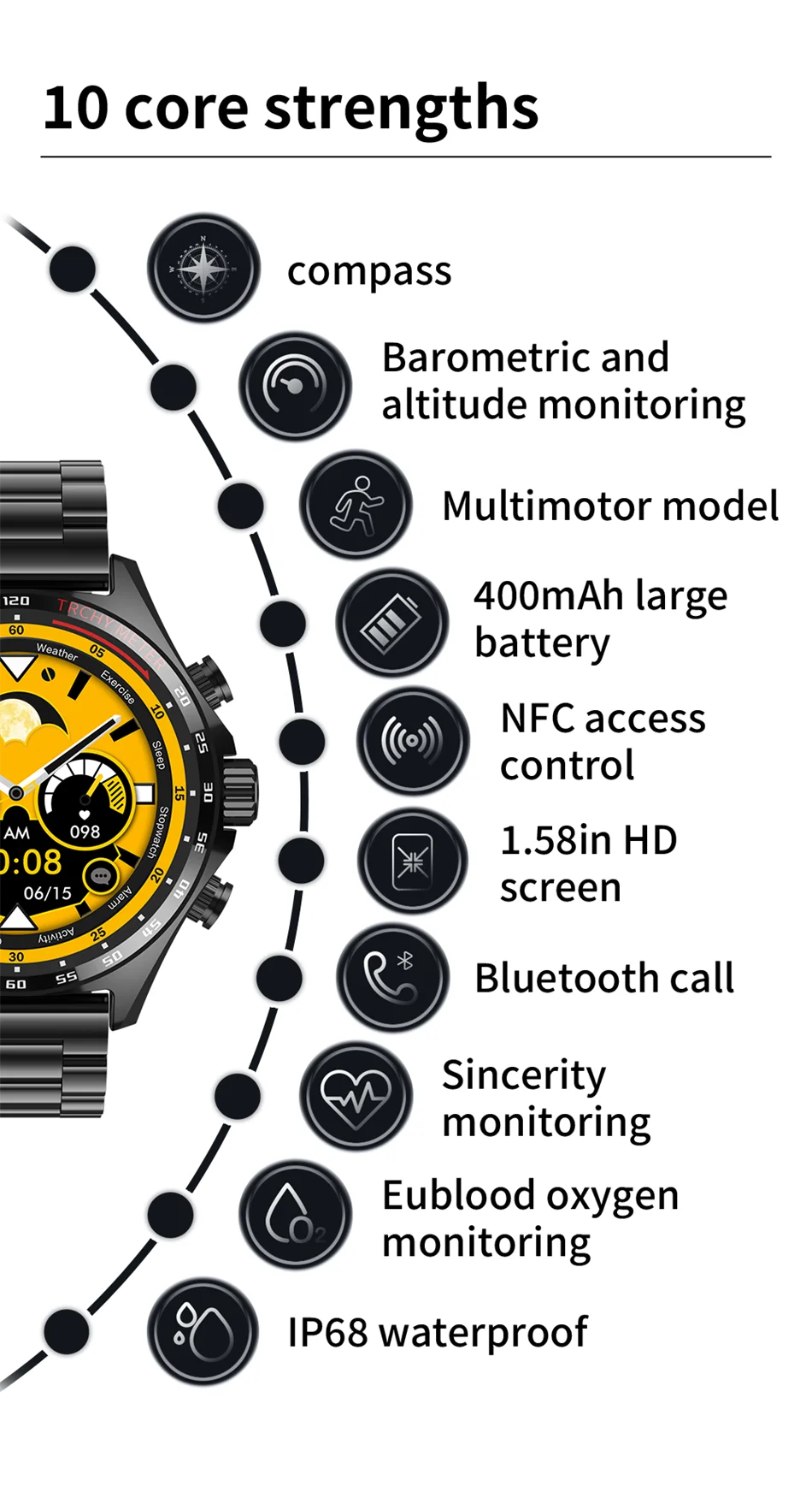 Montre intelligente étanche pour homme   ❤️‍🔥Nouveauté❤️‍🔥