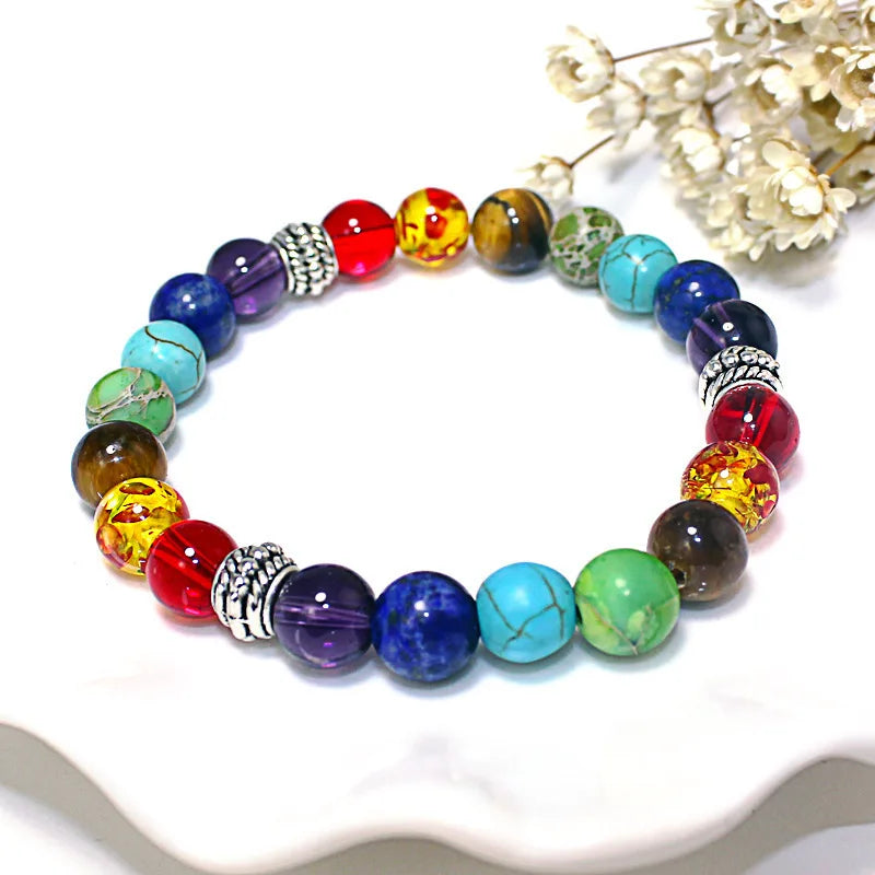 Bracelet en Perles de Guérison des 7 Chakras pour Homme et Femme