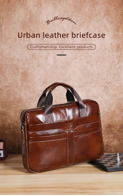 Sac pour ordinateur portable en cuir BULLCAPTAIN-