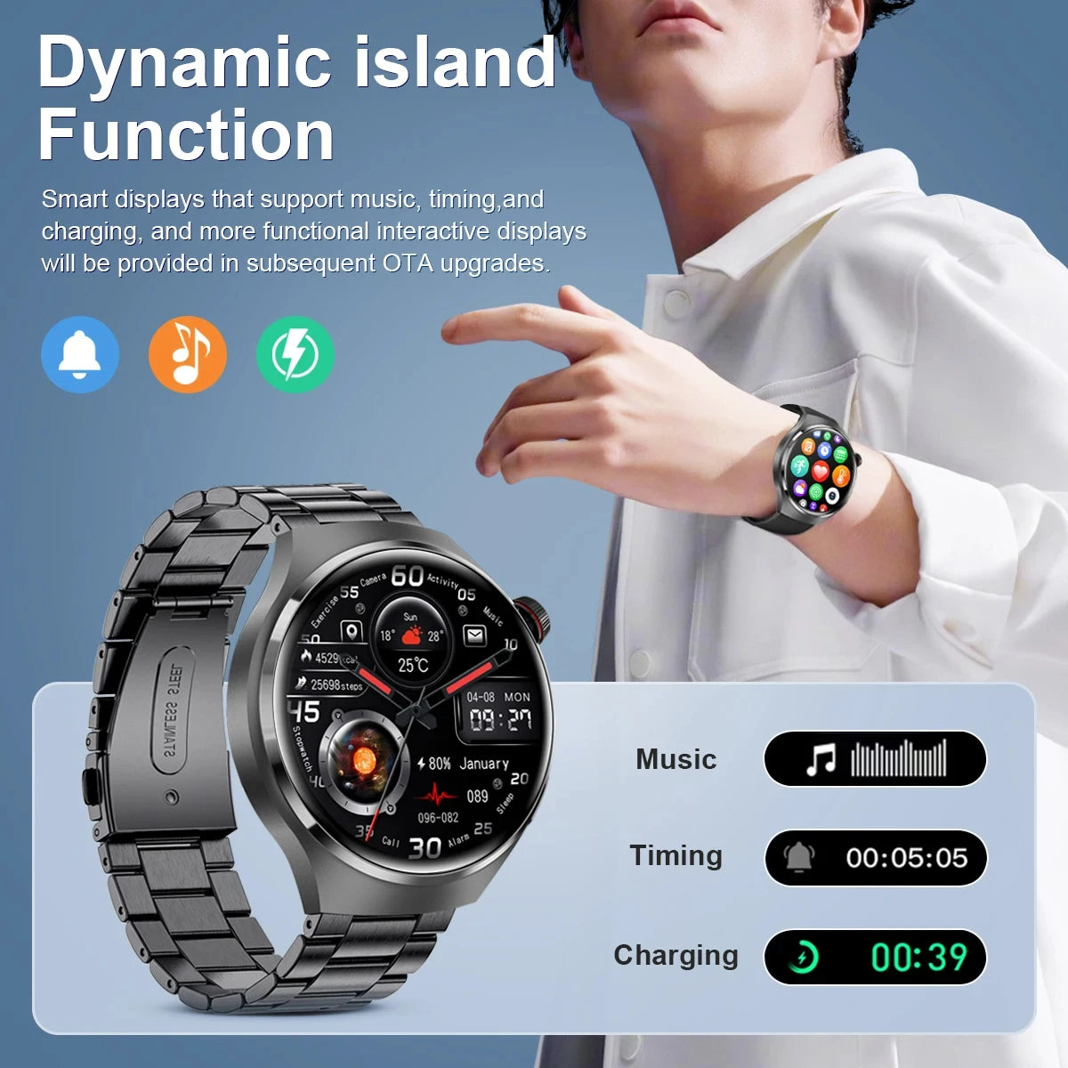 Montre intelligente GPS pour homme, Huawei Watch 4 Pro