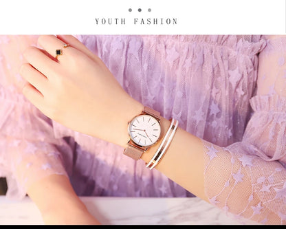 Montre-bracelet en acier inoxydable pour femme