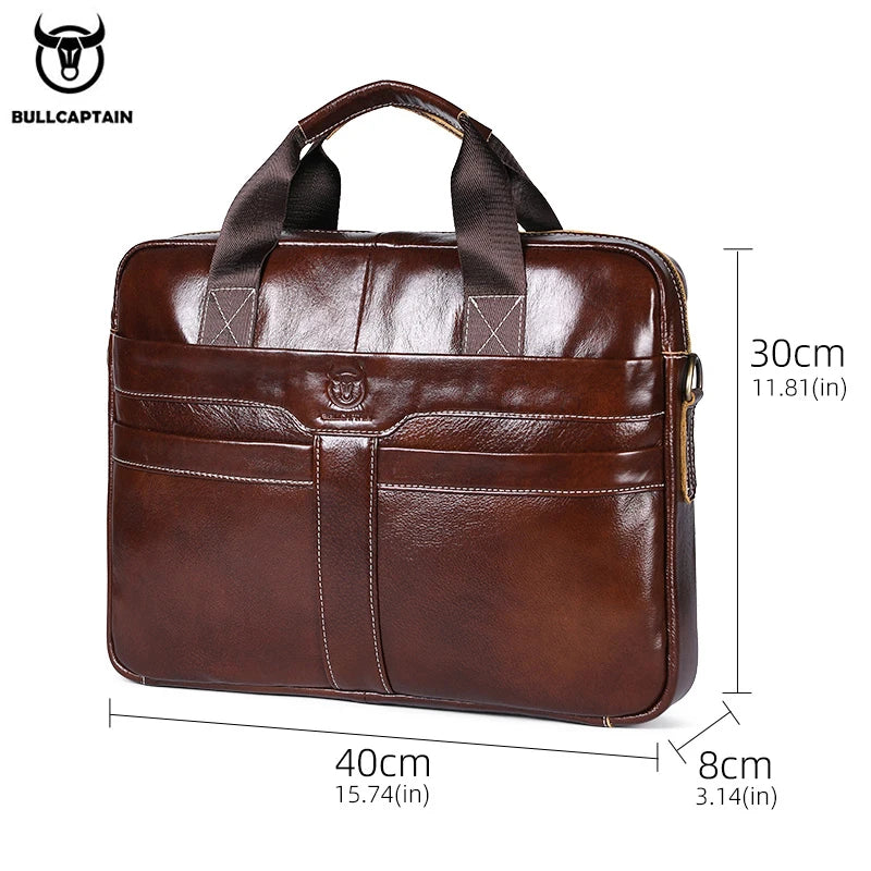 Sac pour ordinateur portable en cuir BULLCAPTAIN-